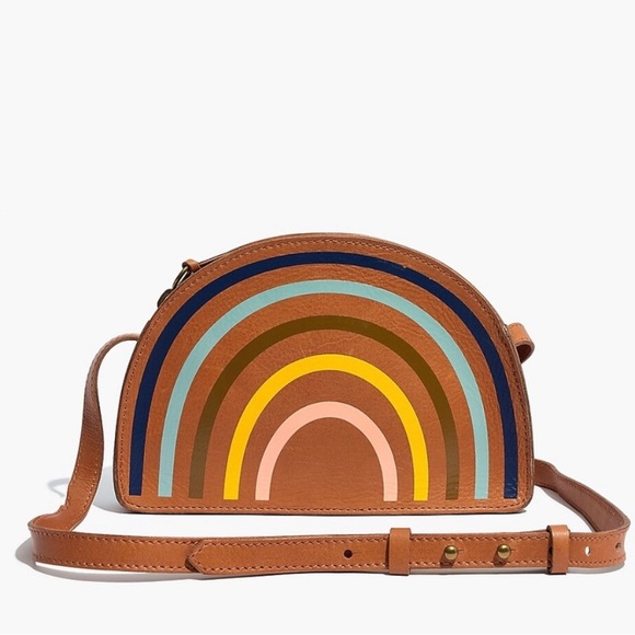 Madewell Handbags - Madewell half moon crossbody rainbow bag